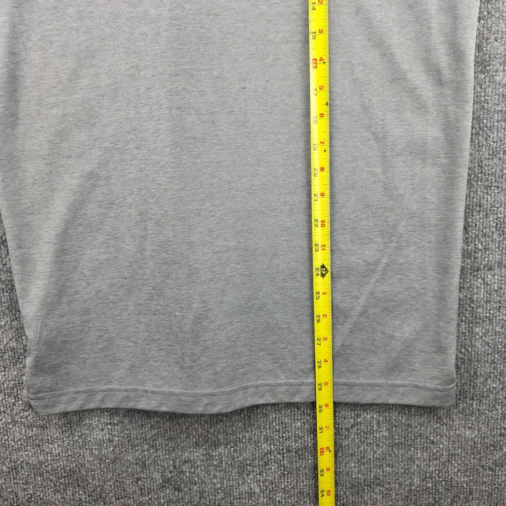 Travis Mathew Mens Pima Cotton Blend Polo Shirt Heather Grey Short Sleeve Size M